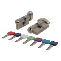 Цилиндровый механизм (личинка) Punto MaxPro 7002Knob 65mm (25+10+30) SN никель с вертушкой 
