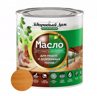 Масло для террас и деревянных полов Здоровый Дом, дуб 0,75 л