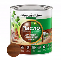 Масло для террас и деревянных полов Здоровый Дом, орех 0,75 л