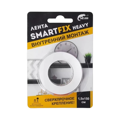 Лента клейкая SmartFix Heavy монтажная 1,5х150 см сверхсильная, прозрачная (SFV1515T)