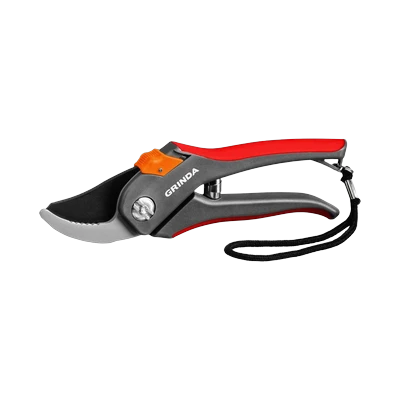 Секатор Grinda G-26 плоскостной 205 мм, двухкомпонентные пластиковые рукоятки (8-423102)