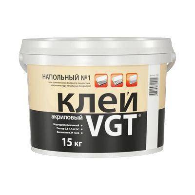 Клей напольный VGT Эконом №1 акриловый 15 кг