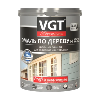 Эмаль акриловая VGT Профи по дереву, Шоколадная (1 кг)