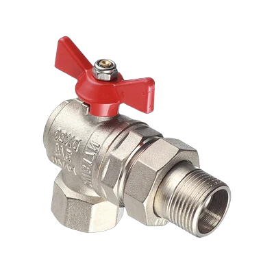 Кран шаровой с американкой Vieir VER48 угловой 3/4" г/ш бабочка
