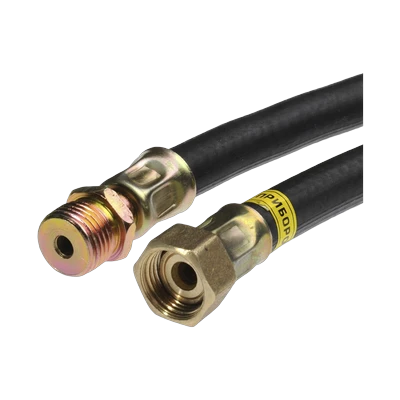 Шланг газовый армированный черный 1/2" гайка/штуцер (1,5 м)