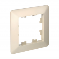 Рамка AtlasDesign Air 1-местная, бежевый/дымчатый белый