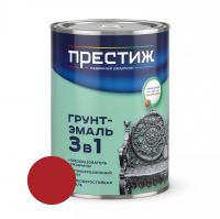 Грунт-эмаль по ржавчине Престиж 3 в 1, красная 0,9 кг