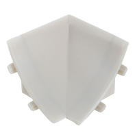 Угол внутренний к плинтусу ПВХ для столешниц Идеал, Светло-серый