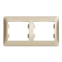 Рамка Glossa 2-местная, титан  