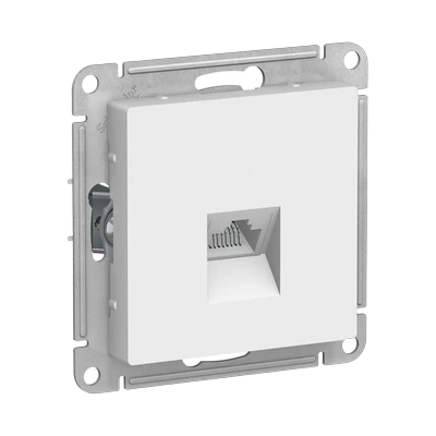 Розетка Schneider Electric AtlasDesign RJ45 скрытой установки без рамки, белый (ATN000183)
