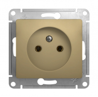 Розетка Schneider Electric Glossa 1-местная б/з скрытой установки без рамки, титан (GSL000441)