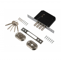 Замок врезной Palidore L05-50 PС под крестовый ключ, хром блестящий