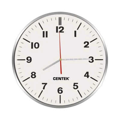 Часы настенные Centek CT-7100 белый/хром 