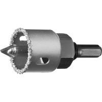 Коронка кольцевая по керамограниту Зубр c карбид-вольфрамовой крошкой 32 мм