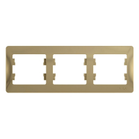 Рамка Glossa 3-местная, титан