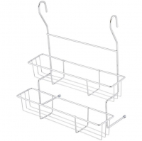 Полка двойная 285х140х305 мм хром