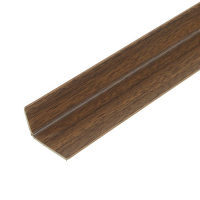 Угол отделочный ПВХ 25х25 мм 2,7 м, Орех