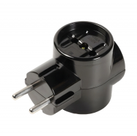 Тройник Smartbuy 3 гнезда б/з бакелитовый 16А, черный (SBE-16-A06-3z)