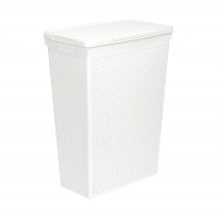 Корзина для белья Violet Лофт 50 л узкая, белая