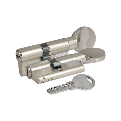 Цилиндровый механизм (личинка) 80 мм . KALE 164 SM/80 (40х40), ключ/вертушок, никель