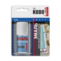 Эмаль ремонтная для ванн Kudo KU-7K1301, белая 15 мл
