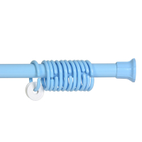 Карниз для ванной с кольцами, голубой