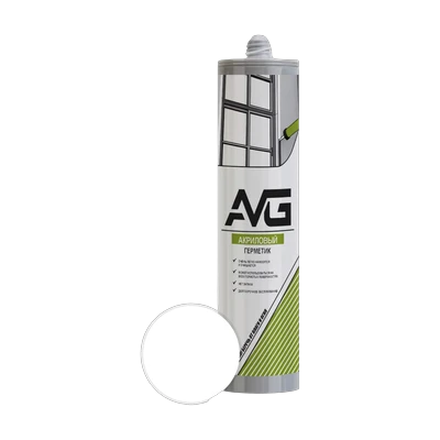 Герметик AVG акриловый, белый 280 мл