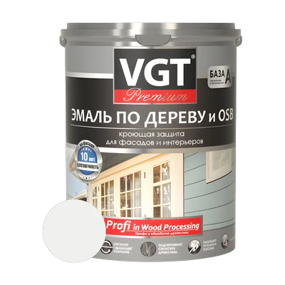 Эмаль акриловая VGT Профи по дереву, Ванильная  1 кг