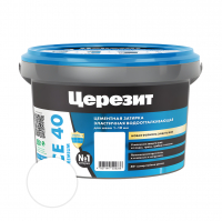Затирка  Ceresit CE40 водоотталкивающая противогрибковая, №01 белый 2 кг