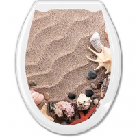 Сиденье для унитаза жесткое с декором