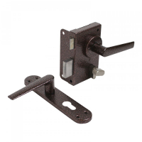 Замок накладной Птимаш ЗН3-1 медь, правый, с ручками