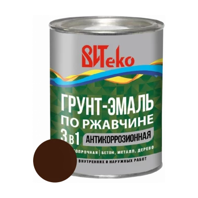 Грунт-Эмаль по ржавчине ВИТеко, шоколад 0,8 кг