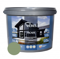 Краска Veres Facade для деревянных фасадов акриловая матовая, оливковый 2,7 л