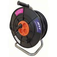 Удлинитель на катушке Jett 4 гнезда 25 м c заземлением