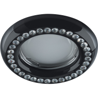 Спот Fametto DLS-V101 черный со стразами