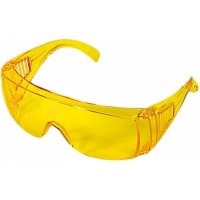 Очки защитные открытого типа, желтые, ударопрочные