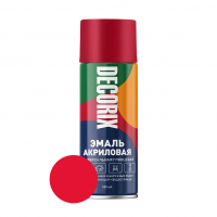 Эмаль аэрозольная Decorix глянцевая, красный 520 мл