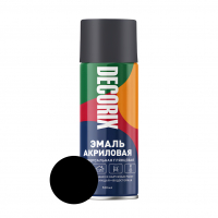 Эмаль аэрозольная Decorix глянцевая, черный 520 мл