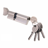 Цилиндровый механизм (личинка) 90 мм DAMX NW90(35W/55) SN, ключ/вертушок, матовый никель