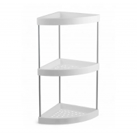 Полка для ванной Potato Р331-3 угловая пластиковая, белая