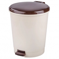 Ведро для мусора 12 л слоновая кость, с педалью