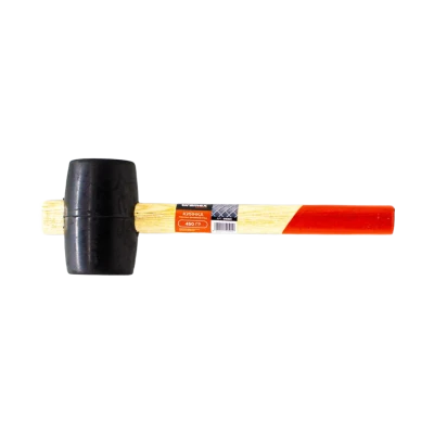 Киянка резиновая Gramex 450 г, деревянная рукоятка (018301)