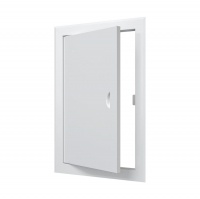 Лючок металлический 25х40 см с ручкой, белый (ЛТ2540М)