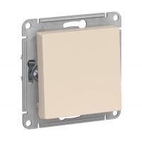 Выключатель Schneider Electric AtlasDesign 1-клавишный скрытой установки, без рамки, бежевый (ATN000211)