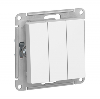 Выключатель Schneider Electric AtlasDesign 3-клавишный скрытой установки, без рамки, белый (ATN000131)