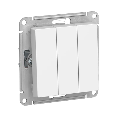 Выключатель Schneider Electric AtlasDesign 3-клавишный скрытой установки, без рамки, белый (ATN000131)