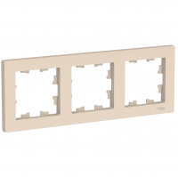 Рамка AtlasDesign 3-местная, бежевая 