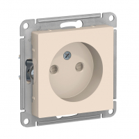 Розетка Schneider Electric AtlasDesign 1-местная б/з скрытой установки без рамки, бежевая (ATN000249)