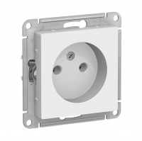 Розетка Schneider Electric AtlasDesign 1-местная б/з скрытой установки без рамки, белая (ATN000141)