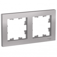 Рамка AtlasDesign 2-местная, алюминий
